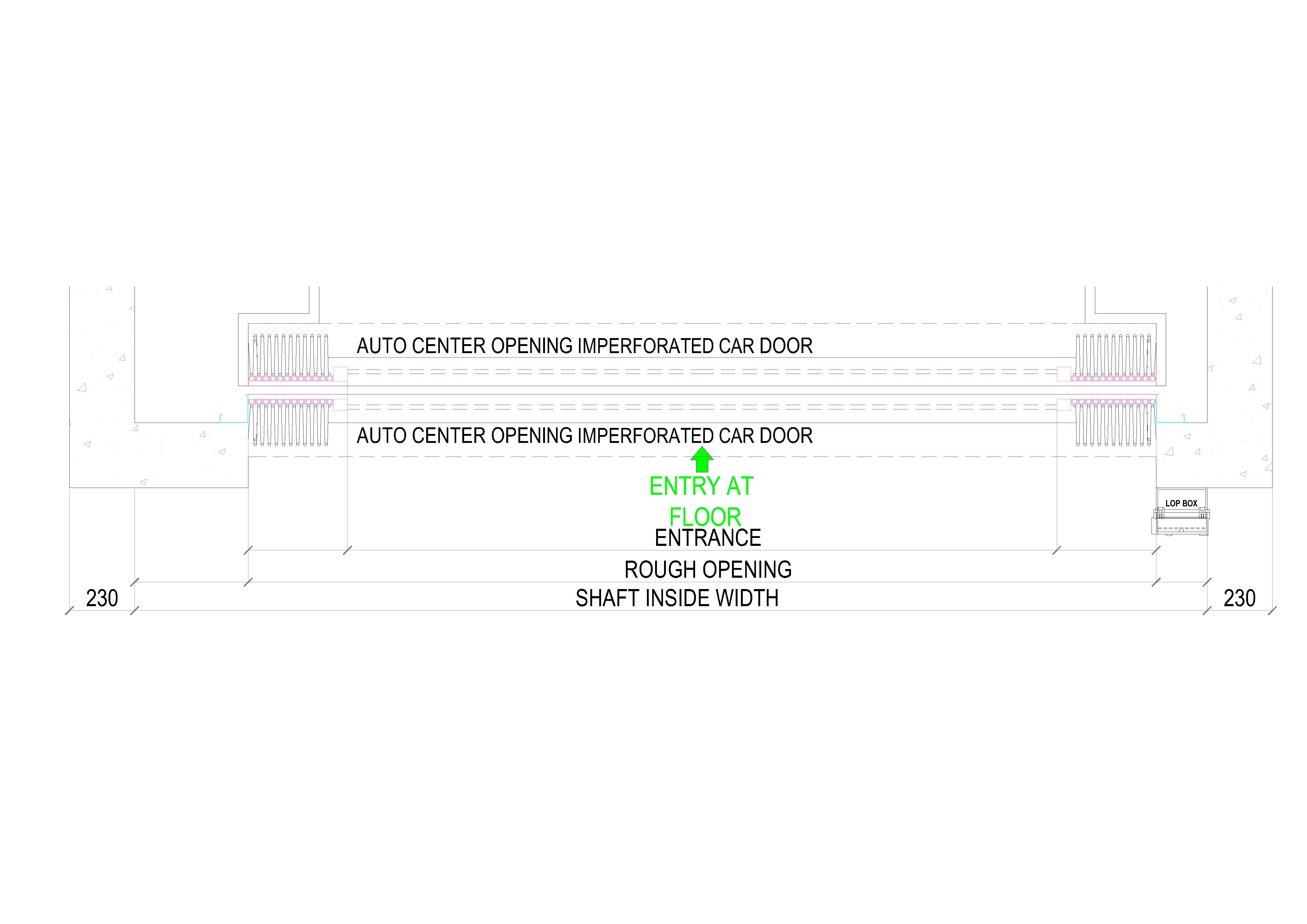 AUTO CENTER OPENING IMPERFORATED CAR DOOR